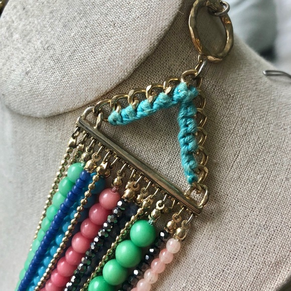 Multi Strand Tropic Statement Necklace - Picture 3 of 5